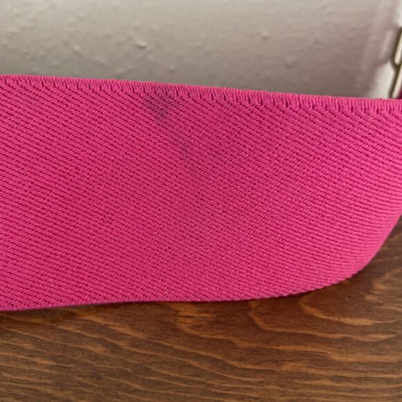 Vtg 80s Stretch Elastic Belt 30” Enamel Pink Red Gold Day-Lor USA Buckle *READ - Picture 3 of 3
